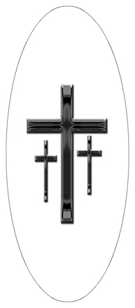 Black 3 Crosses White